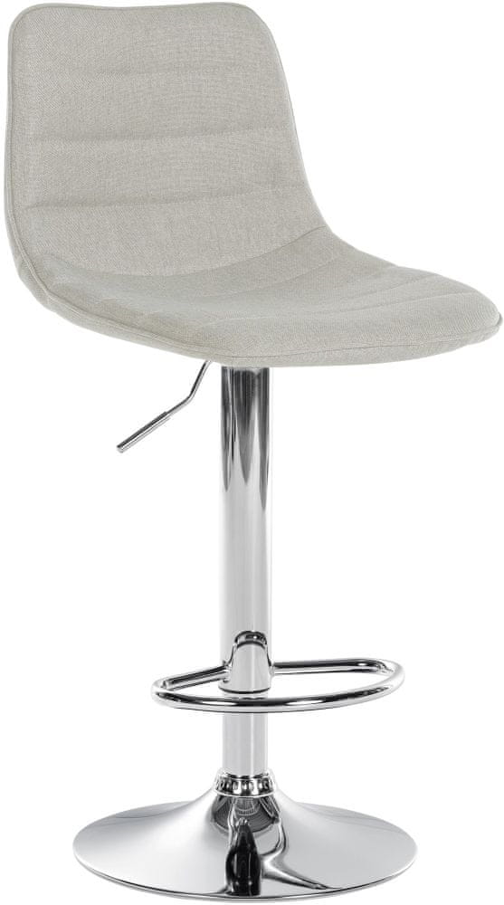 BHM Germany Barová stolička Lex, textil, chrómový podstavec / krémová